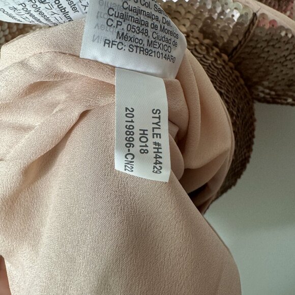 NWT J. Crew Tall Sequin Cropped Top Rose Gold Womens 12T Half Sleeve H4429 - Picture 4 of 9